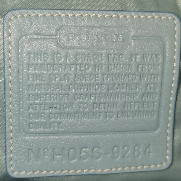 Extremely Rare Vintage Coach legant Light Blue Suede Shoulder Bag - Picture 13 of 13